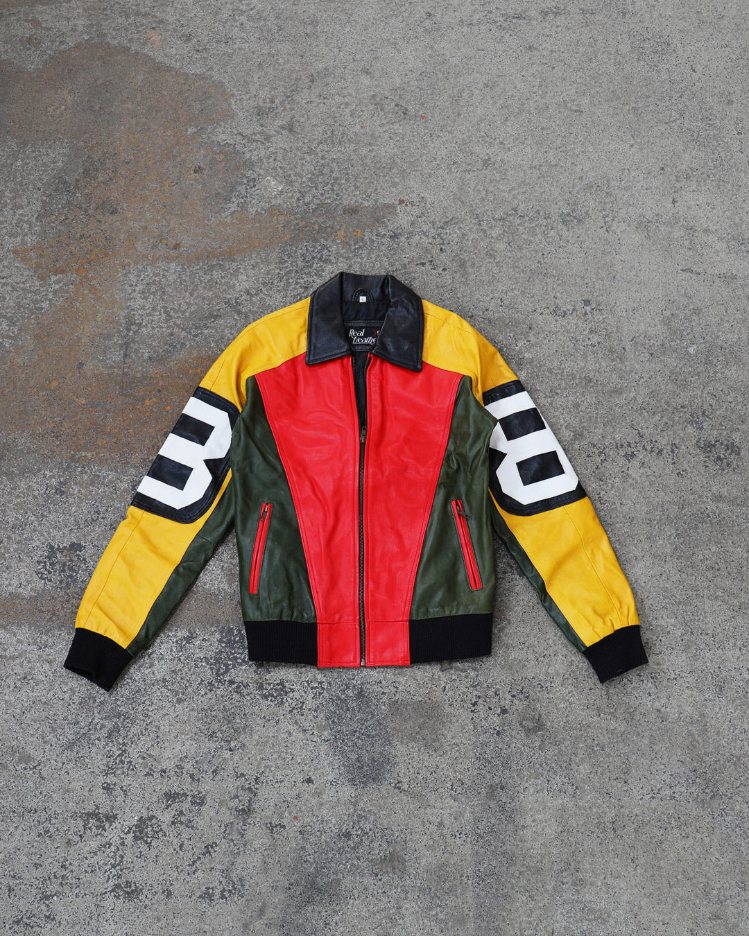 Fitted Racing Real Leather Jacket