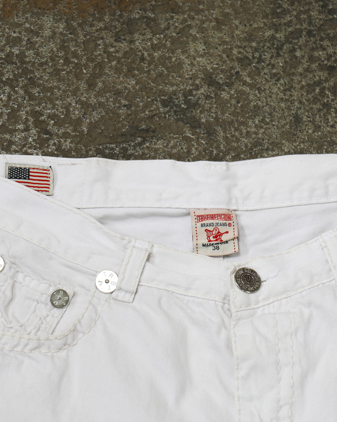 True Religion Made in USA White Jeans
