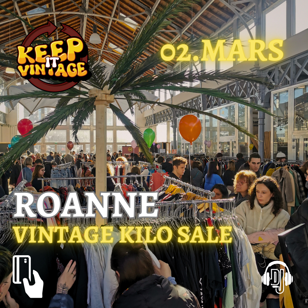 Vente Vintage au Kilo • Roanne • Salle Fontalon