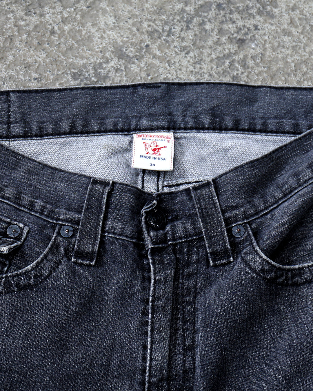 True Religion Made in USA Black Jeans