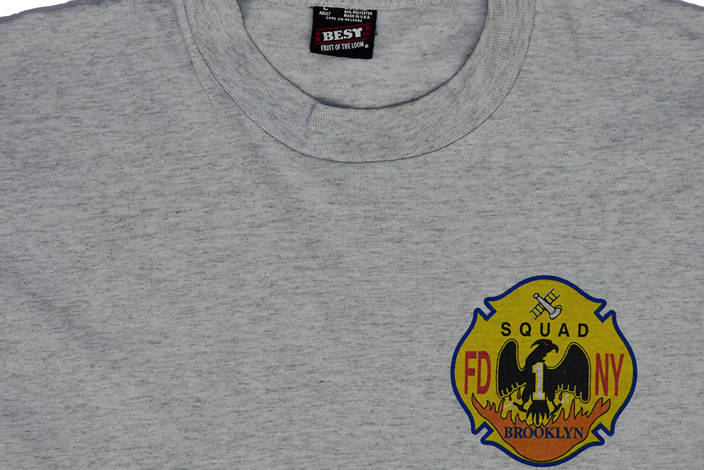 New York Fire Department Brooklyn Made in USA Single Stitch T-Shirt L