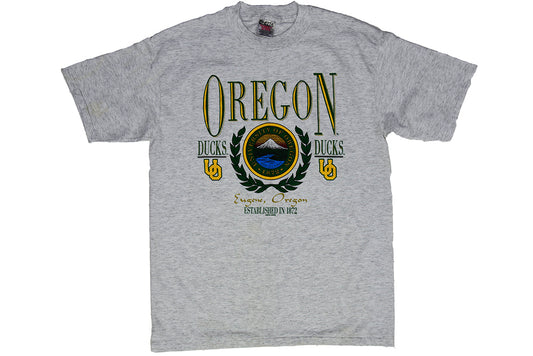 T-shirt à couture unique fabriqué aux États-Unis par l'Université de l'Oregon L 