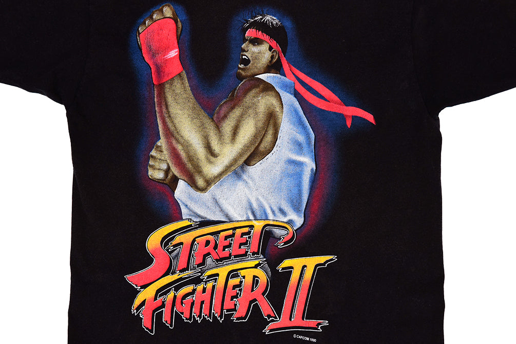 Street Fighter II 1990 T-shirt à point unique 