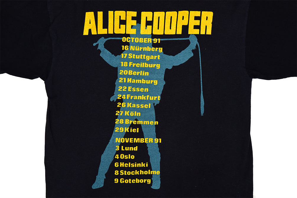 Alice Cooper Hey Stoopid Tour 1991 T-shirt à point unique L 