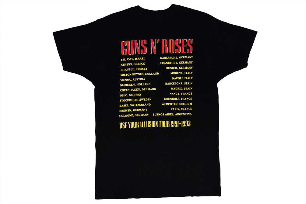 guns n roses 1992 tour shirt