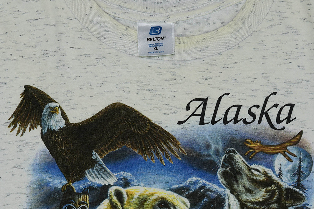 Alaska Animal Print 1992 Made in USA Single Stitch T-Shirt XL