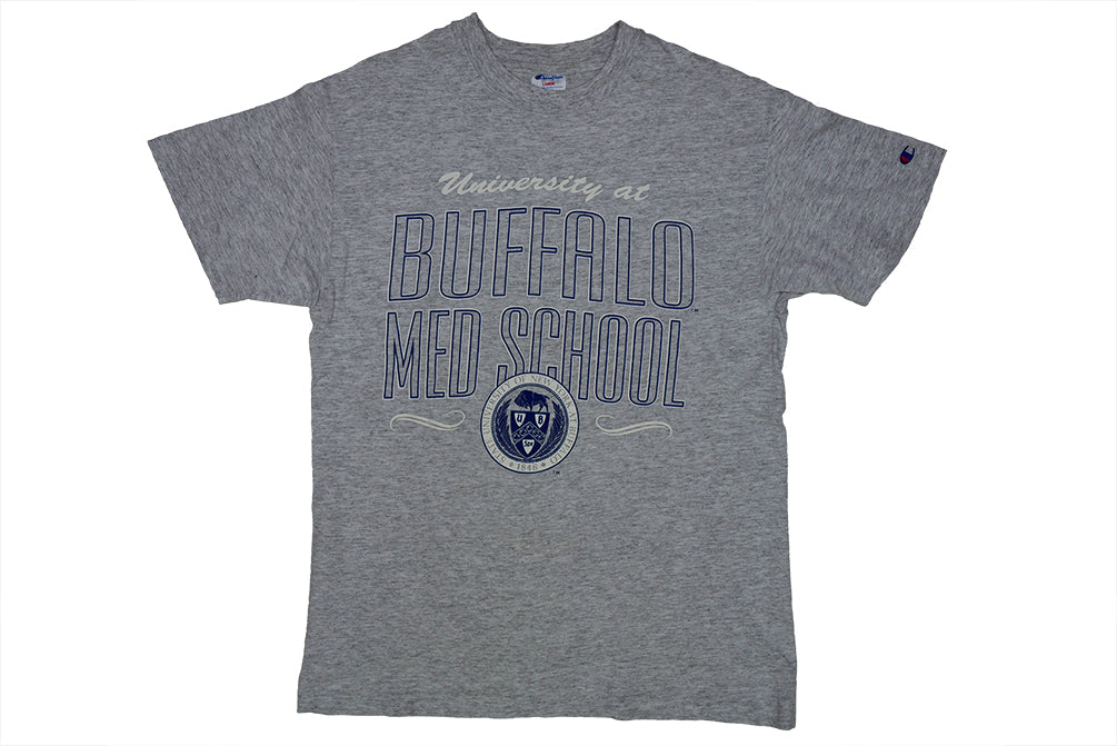 Champion Buffalo Med School Made in USA T-shirt à couture unique L 