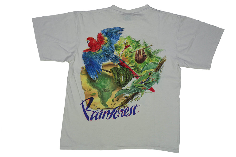 T-shirt à point unique du zoo de St Louis des années 90 fabriqué aux États-Unis L 
