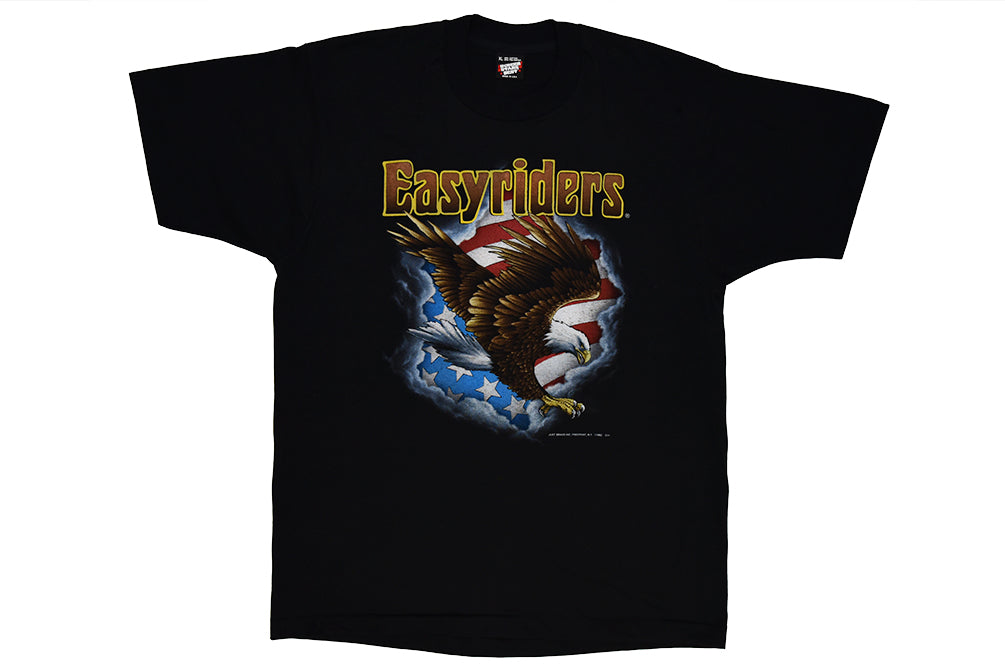 Easyriders Just Brass Inc Freeport NY 1992 T-shirt à couture unique XL 