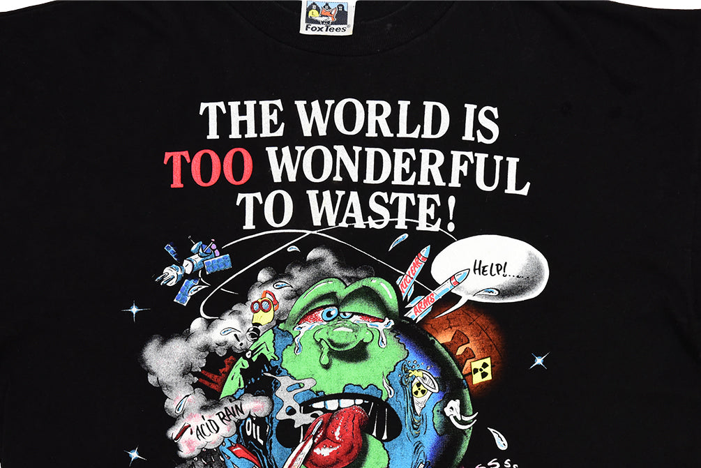 The World is too Wonderful to Waste Single Stitch T-Shirt L